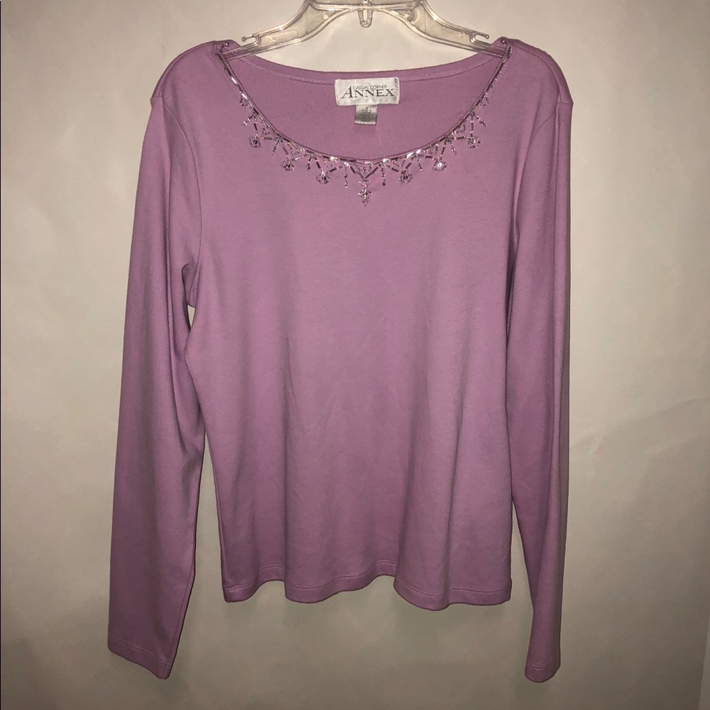 Casual Corner Annex Top with Embellishments - Picture 2 of 8